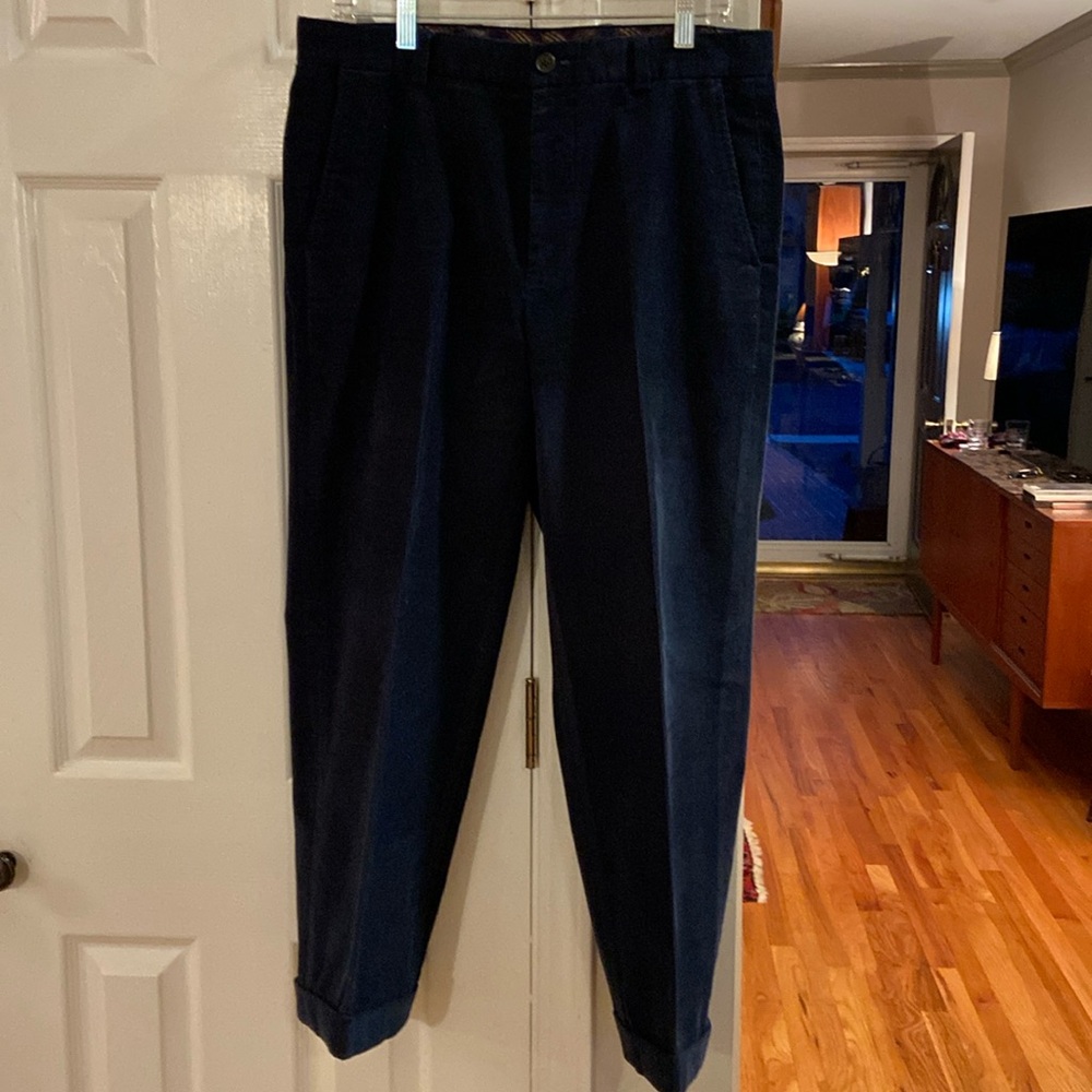 Brooks Brothers blue cuffed corduroy. Size 33/32
